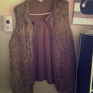 Faux fur vest